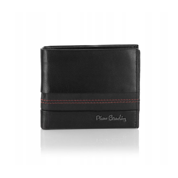 Pierre Cardin Ανδρικό Δερμάτινο Πορτοφόλι Μαύρο/Κόκκινο TILAK97 8824