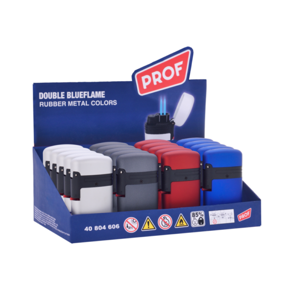 Prof Aναπτήρας Metal Color Double Jet Flame 40804606 20τμχ